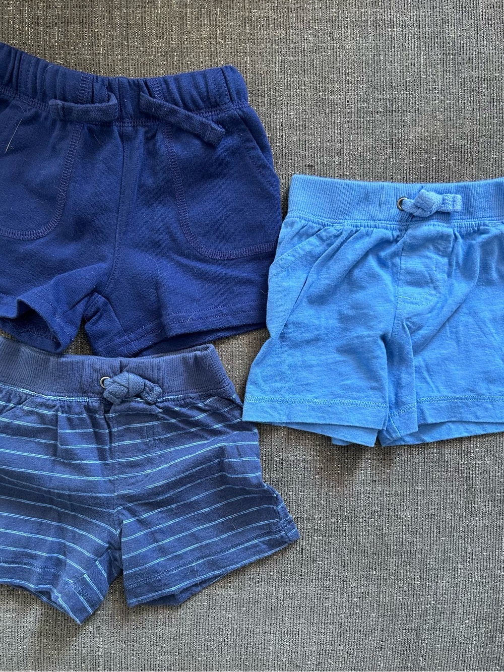 5/$25 Carter's Blue Infant Knit Shorts size 3-6M